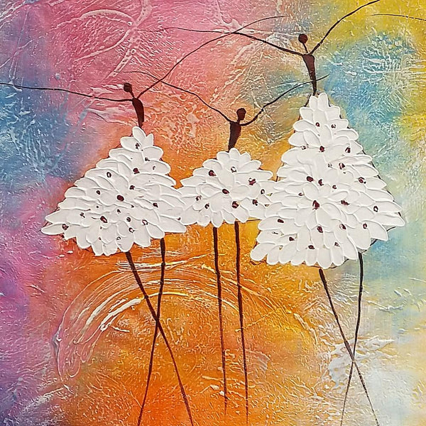 Modern Painting, Abstract Canvas Painting, Acrylic Canvas Painting, Ballet Dancer Painting, Wall Art Painting, Bedroom Canvas Paintings-HomePaintingDecor