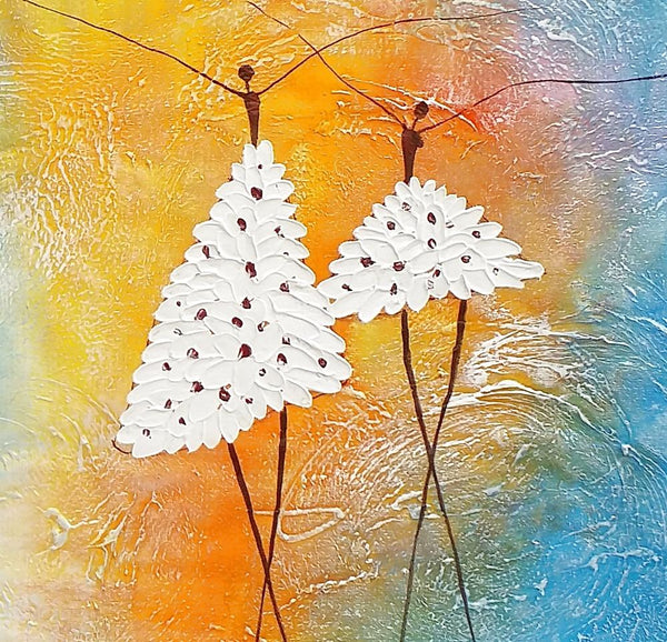 Modern Painting, Abstract Canvas Painting, Acrylic Canvas Painting, Ballet Dancer Painting, Wall Art Painting, Bedroom Canvas Paintings-HomePaintingDecor