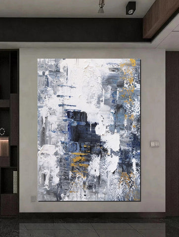 Living Room Abstract Wall Art Ideas, Large Acrylic Canvas Paintings, Large Wall Art Ideas, Impasto Painting, Simple Modern Abstract Painting-HomePaintingDecor