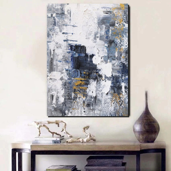 Living Room Abstract Wall Art Ideas, Large Acrylic Canvas Paintings, Large Wall Art Ideas, Impasto Painting, Simple Modern Abstract Painting-HomePaintingDecor