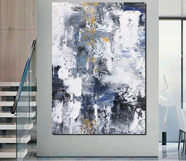 Large Painting Behind Couch, Buy Abstract Painting Online, Living Room Wall Art Paintings, Acrylic Abstract Paintings Behind Sofa, Simple Modern Art-HomePaintingDecor