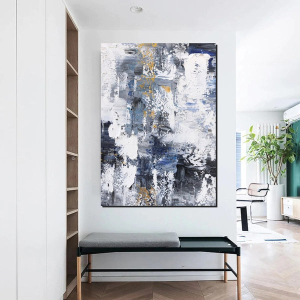 Large Painting Behind Couch, Buy Abstract Painting Online, Living Room Wall Art Paintings, Acrylic Abstract Paintings Behind Sofa, Simple Modern Art-HomePaintingDecor
