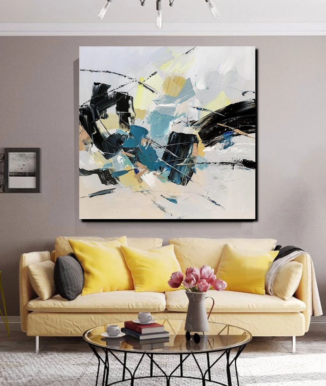 Bedroom Abstract Paintings, Simple Modern Paintings, Abstract Contemporary Art, Large Painting for Sale, Hand Painted Canvas Art-HomePaintingDecor