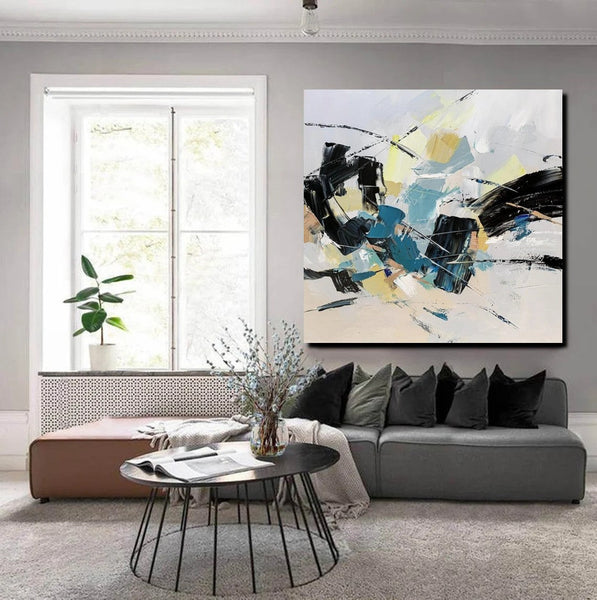 Bedroom Abstract Paintings, Simple Modern Paintings, Abstract Contemporary Art, Large Painting for Sale, Hand Painted Canvas Art-HomePaintingDecor