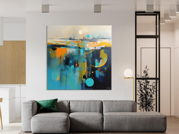 Extra Large Abstract Painting for Living Room, Acrylic Canvas Paintings, Original Modern Wall Art, Oversized Contemporary Acrylic Paintings-HomePaintingDecor