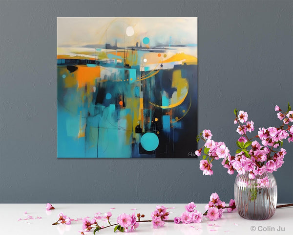 Extra Large Abstract Painting for Living Room, Acrylic Canvas Paintings, Original Modern Wall Art, Oversized Contemporary Acrylic Paintings-HomePaintingDecor