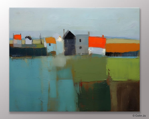 Abstract Landscape Paintings, Extra Large Canvas Painting for Living Room, Large Original Abstract Wall Art, Contemporary Acrylic Paintings-HomePaintingDecor