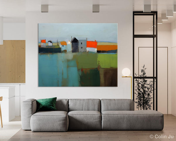 Abstract Landscape Paintings, Extra Large Canvas Painting for Living Room, Large Original Abstract Wall Art, Contemporary Acrylic Paintings-HomePaintingDecor