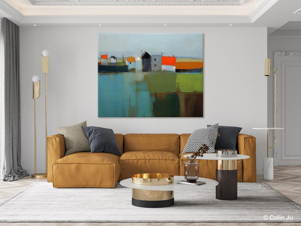 Abstract Landscape Paintings, Extra Large Canvas Painting for Living Room, Large Original Abstract Wall Art, Contemporary Acrylic Paintings-HomePaintingDecor