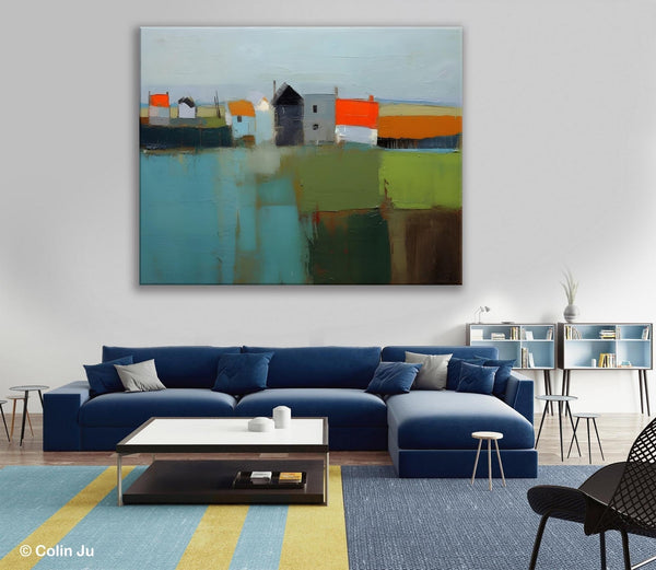 Abstract Landscape Paintings, Extra Large Canvas Painting for Living Room, Large Original Abstract Wall Art, Contemporary Acrylic Paintings-HomePaintingDecor