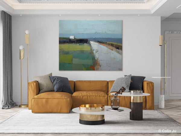 Heavy Texture Canvas Art, Abstract Landscape Paintings, Extra Large Canvas Painting for Living Room, Large Original Abstract Wall Art-HomePaintingDecor