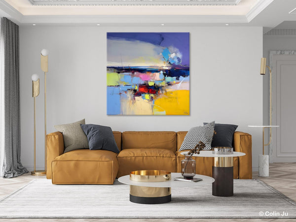 Landscape Abstract Paintings, Original Canvas Wall Art Paintings, Modern Canvas Painting for Dining Room, Acrylic Painting on Canvas-HomePaintingDecor