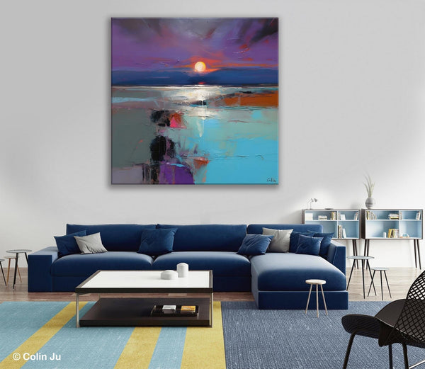 Original Canvas Wall Art Paintings, Modern Canvas Painting for Living Room, Acrylic Painting on Canvas, Landscape Abstract Paintings-HomePaintingDecor
