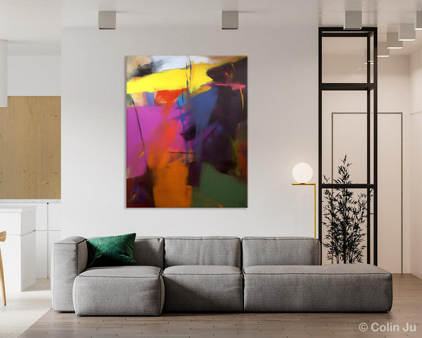 Extra Large Abstract Painting for Dining Room, Large Original Abstract Wall Art, Contemporary Acrylic Paintings, Abstract Painting on Canvas-HomePaintingDecor