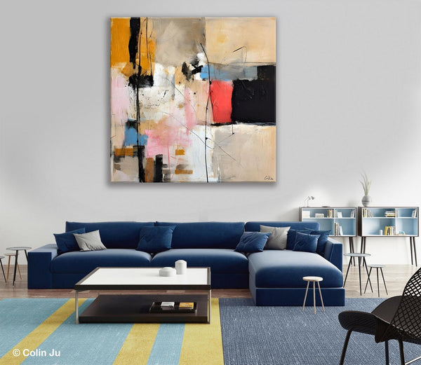 Contemporary Canvas Art, Modern Acrylic Artwork, Original Modern Paintings, Heavy Texture Canvas Art, Large Abstract Painting for Bedroom-HomePaintingDecor