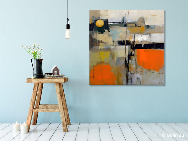 Modern Acrylic Artwork, Original Modern Art, Heavy Texture Canvas Paintings, Contemporary Canvas Art, Large Abstract Painting for Bedroom-HomePaintingDecor