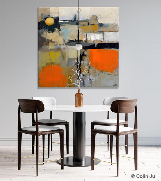 Modern Acrylic Artwork, Original Modern Art, Heavy Texture Canvas Paintings, Contemporary Canvas Art, Large Abstract Painting for Bedroom-HomePaintingDecor
