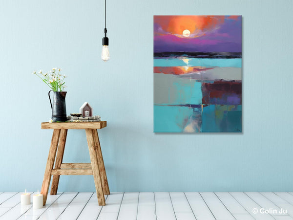 Extra Large Painting on Canvas, Oversized Contemporary Acrylic Painting, Extra Large Canvas Painting for Bedroom, Original Abstract Painting-HomePaintingDecor