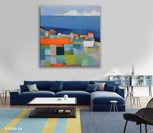 Landscape Canvas Paintings, Original Abstract Wall Art Paintings, Modern Wall Art Painting for Living Room, Acrylic Painting on Canvas-HomePaintingDecor
