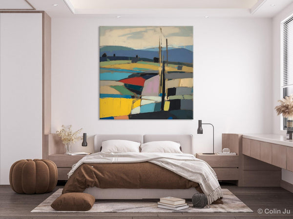 Original Landscape Wall Art Paintings, Abstract Wall Art Painting for Living Room, Landscape Canvas Paintings, Acrylic Painting on Canvas-HomePaintingDecor