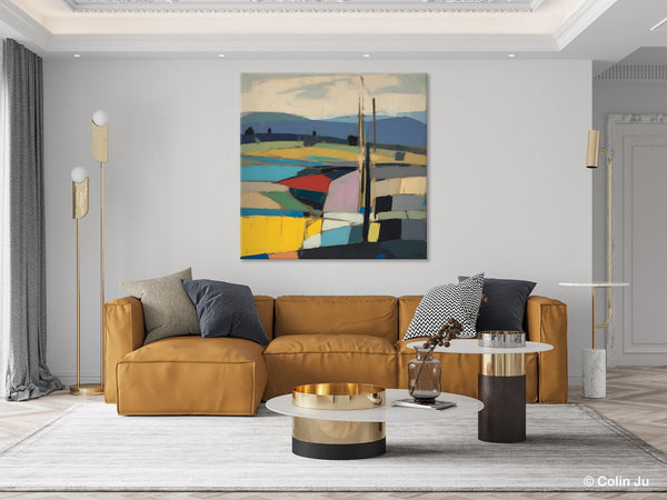Original Landscape Wall Art Paintings, Abstract Wall Art Painting for Living Room, Landscape Canvas Paintings, Acrylic Painting on Canvas-HomePaintingDecor
