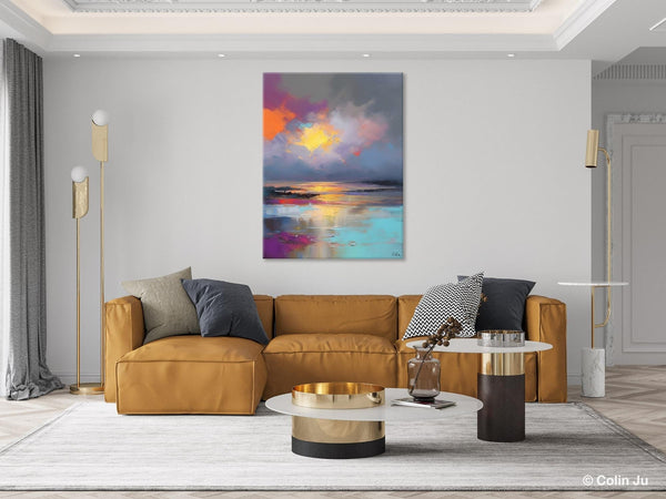 Landscape Painting on Canvas, Abstract Paintings for Bedroom, Contemporary Wall Art Paintings, Extra Large Original Art, Buy Wall Art Online-HomePaintingDecor