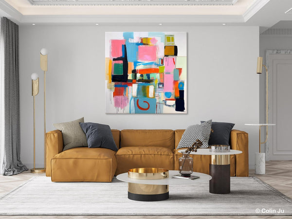 Contemporary Canvas Art, Original Modern Wall Art, Modern Canvas Paintings, Modern Acrylic Artwork, Large Abstract Painting for Dining Room-HomePaintingDecor
