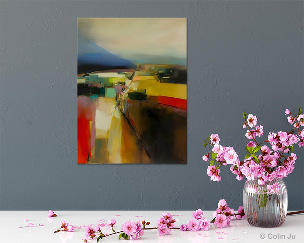 Abstract Landscape Artwork, Landscape Painting on Canvas, Contemporary Wall Art Paintings, Extra Large Original Art, Hand Painted Canvas Art-HomePaintingDecor