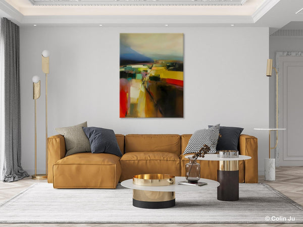 Abstract Landscape Artwork, Landscape Painting on Canvas, Contemporary Wall Art Paintings, Extra Large Original Art, Hand Painted Canvas Art-HomePaintingDecor