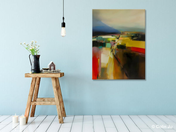 Abstract Landscape Artwork, Landscape Painting on Canvas, Contemporary Wall Art Paintings, Extra Large Original Art, Hand Painted Canvas Art-HomePaintingDecor