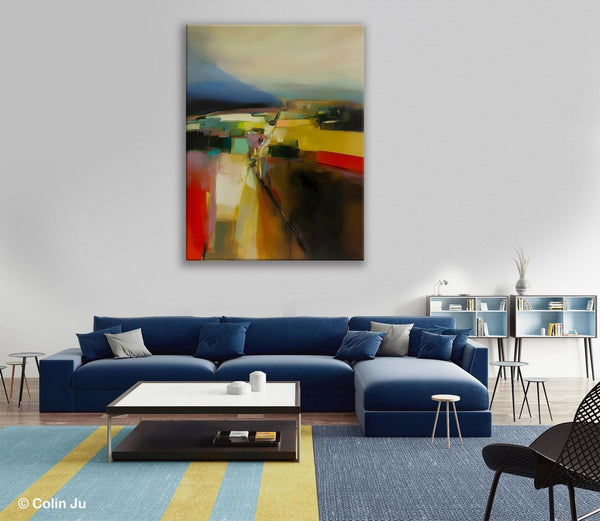 Abstract Landscape Artwork, Landscape Painting on Canvas, Contemporary Wall Art Paintings, Extra Large Original Art, Hand Painted Canvas Art-HomePaintingDecor