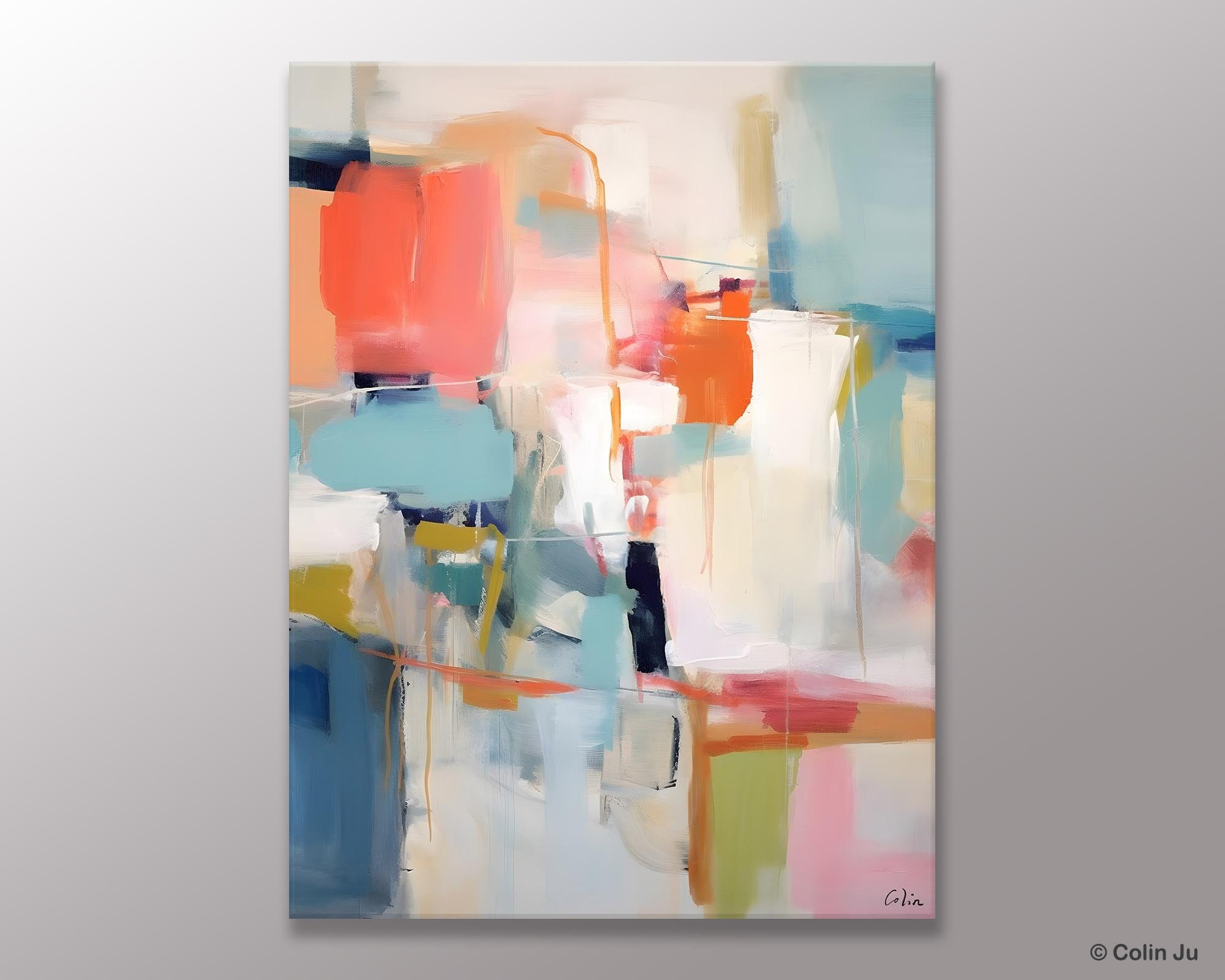 Large Wall Art Painting for Bedroom, Original Canvas Art, Contemporary Acrylic Painting on Canvas, Oversized Modern Abstract Wall Paintings-HomePaintingDecor