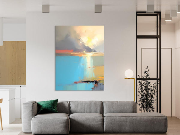 Contemporary Acrylic Painting on Canvas, Large Original Artwork, Large Landscape Paintings for Living Room, Modern Canvas Art Paintings-HomePaintingDecor