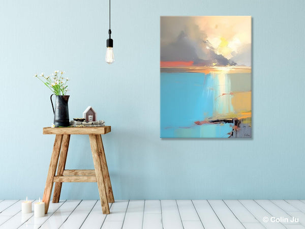 Contemporary Acrylic Painting on Canvas, Large Original Artwork, Large Landscape Paintings for Living Room, Modern Canvas Art Paintings-HomePaintingDecor
