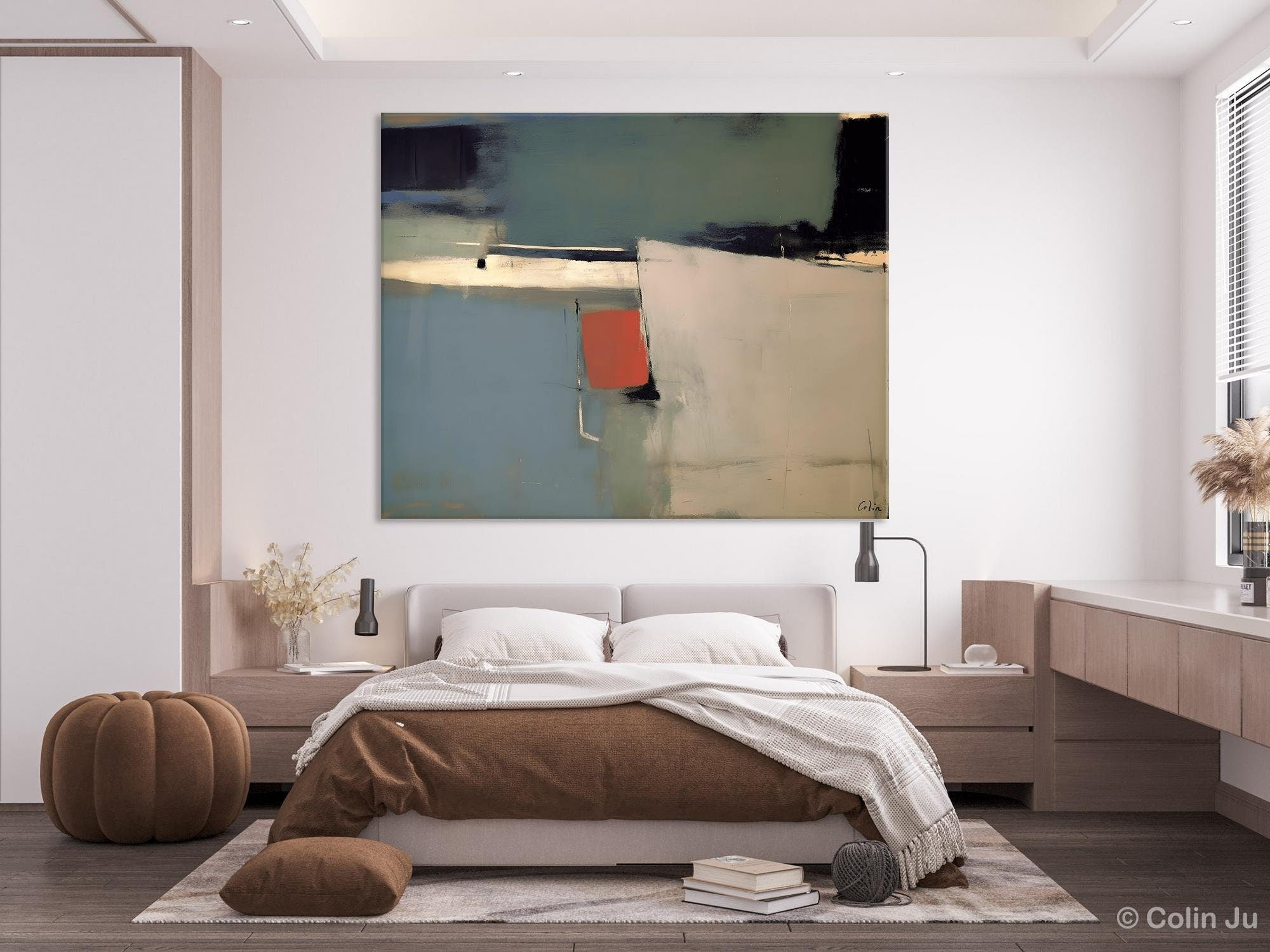 Huge Abstract Painting for Bedroom, Large Original Abstract Wall Art, Oversized Contemporary Acrylic Paintings, Abstract Paintings on Canvas-HomePaintingDecor