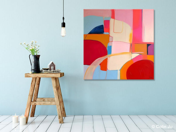Modern Acrylic Artwork, Simple Canvas Paintings, Large Abstract Painting for Dining Room, Contemporary Canvas Art, Original Modern Wall Art-HomePaintingDecor