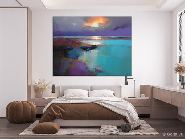 Original Landscape Abstract Painting, Landscape Canvas Paintings for Dining Room, Extra Large Modern Wall Art, Acrylic Painting on Canvas-HomePaintingDecor