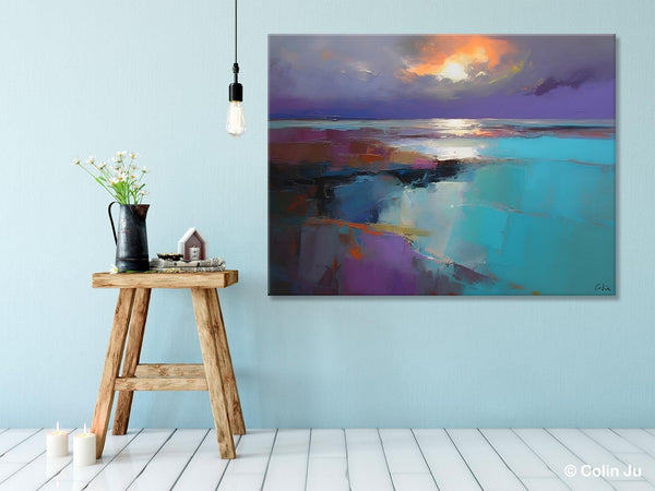 Original Landscape Abstract Painting, Landscape Canvas Paintings for Dining Room, Extra Large Modern Wall Art, Acrylic Painting on Canvas-HomePaintingDecor