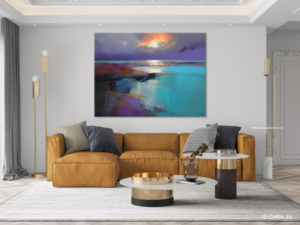 Original Landscape Abstract Painting, Landscape Canvas Paintings for Dining Room, Extra Large Modern Wall Art, Acrylic Painting on Canvas-HomePaintingDecor