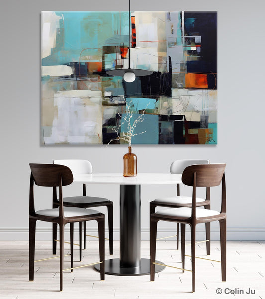 Extra Large Paintings for Dining Room, Abstract Wall Paintings, Hand Painted Canvas Art, Original Artowrk, Contemporary Wall Art Paintings-HomePaintingDecor