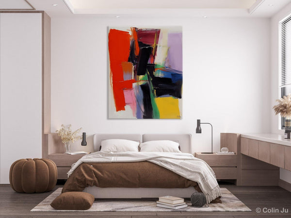 Contemporary Acrylic Paintings, Red Abstract Paintings, Modern Wall Art for Living Room, Original Abstract Art, Abstract Painting on Canvas-HomePaintingDecor