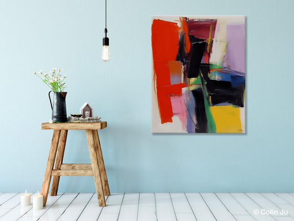 Contemporary Acrylic Paintings, Red Abstract Paintings, Modern Wall Art for Living Room, Original Abstract Art, Abstract Painting on Canvas-HomePaintingDecor