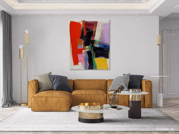 Contemporary Acrylic Paintings, Red Abstract Paintings, Modern Wall Art for Living Room, Original Abstract Art, Abstract Painting on Canvas-HomePaintingDecor