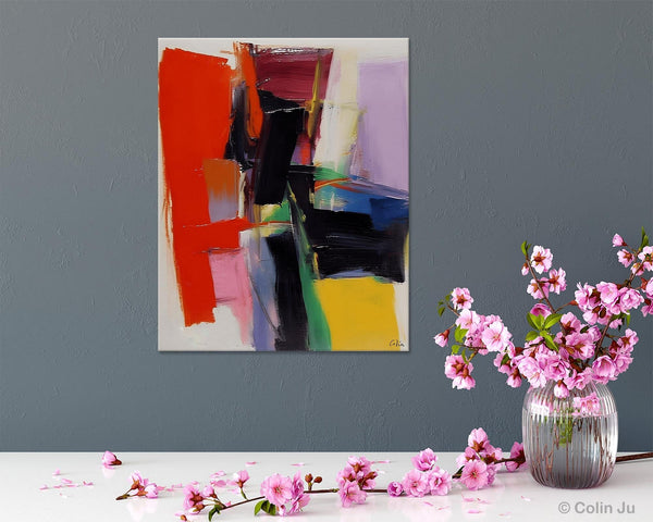 Contemporary Acrylic Paintings, Red Abstract Paintings, Modern Wall Art for Living Room, Original Abstract Art, Abstract Painting on Canvas-HomePaintingDecor