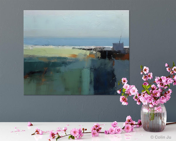 Landscape Acrylic Paintings, Landscape Abstract Paintings, Modern Wall Art for Living Room, Original Abstract Abstract Painting on Canvas-HomePaintingDecor