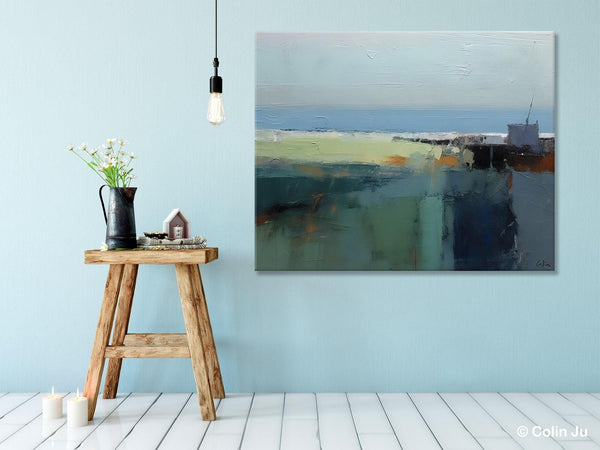 Landscape Acrylic Paintings, Landscape Abstract Paintings, Modern Wall Art for Living Room, Original Abstract Abstract Painting on Canvas-HomePaintingDecor