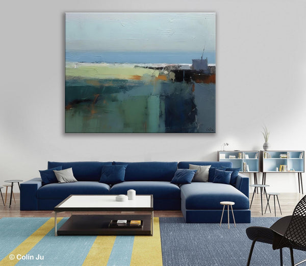 Landscape Acrylic Paintings, Landscape Abstract Paintings, Modern Wall Art for Living Room, Original Abstract Abstract Painting on Canvas-HomePaintingDecor