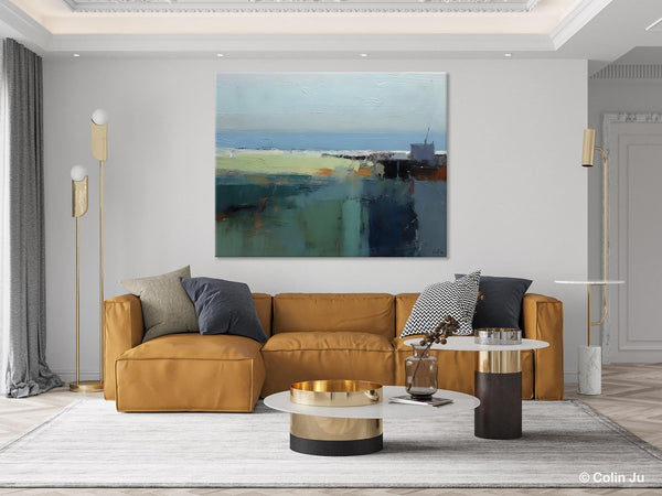 Landscape Acrylic Paintings, Landscape Abstract Paintings, Modern Wall Art for Living Room, Original Abstract Abstract Painting on Canvas-HomePaintingDecor