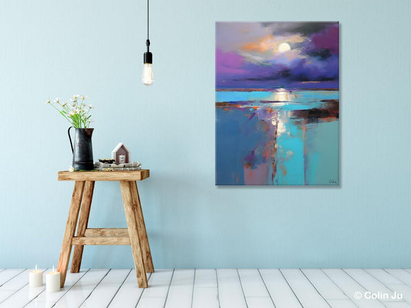 Extra Large Original Art, Landscape Painting on Canvas, Hand Painted Canvas Art, Abstract Landscape Artwork, Contemporary Wall Art Paintings-HomePaintingDecor