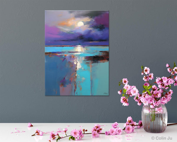 Extra Large Original Art, Landscape Painting on Canvas, Hand Painted Canvas Art, Abstract Landscape Artwork, Contemporary Wall Art Paintings-HomePaintingDecor